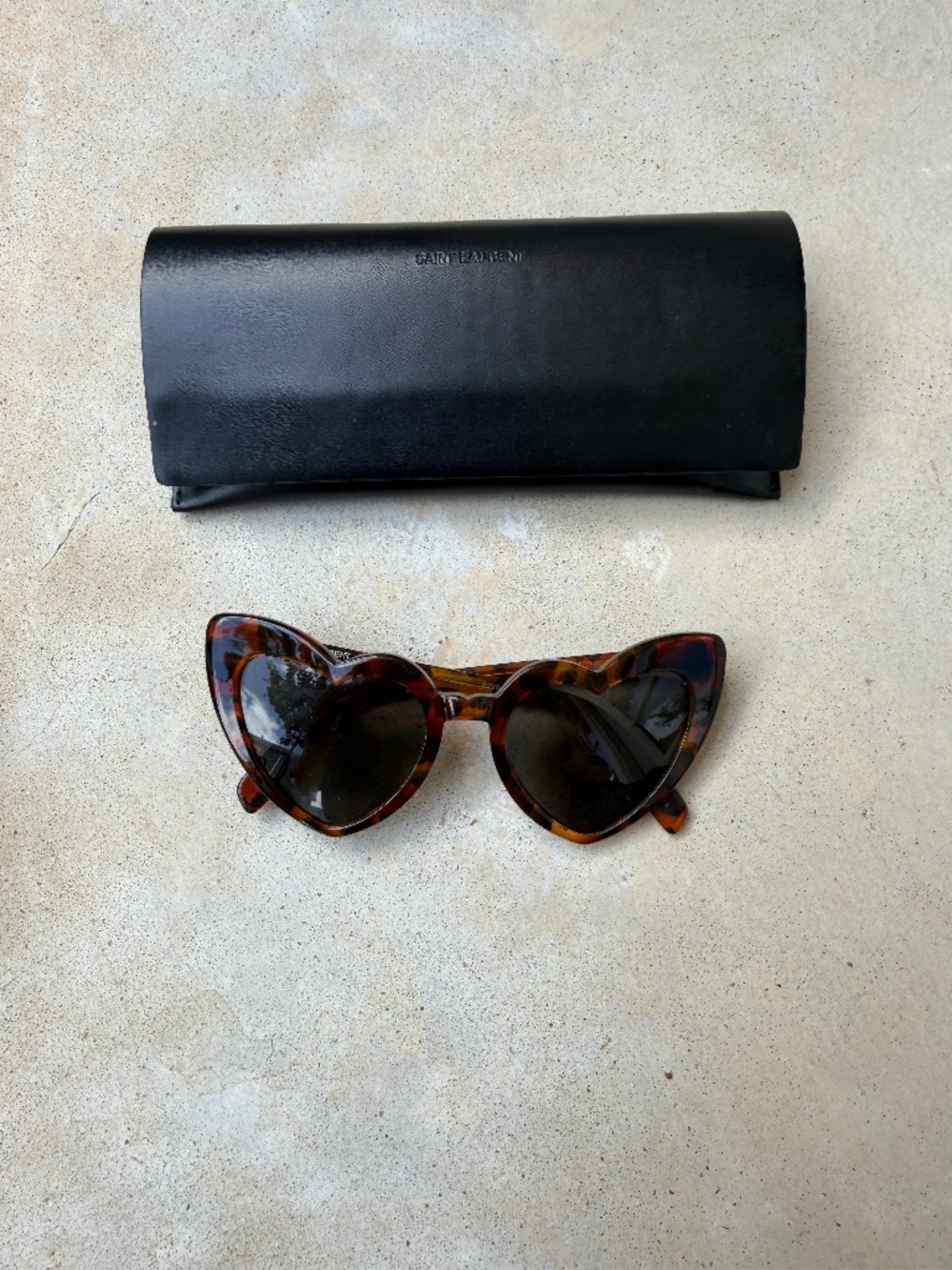 Saint Laurent Loulou sunglasses 181 SL181 Marble Havana Brown Heart Sunglasses